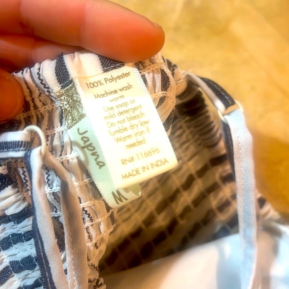 Japna Blue Pinstripe   Spaghetti Strap Jumper - Picture 3 of 7